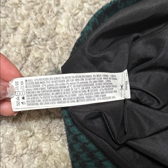 TWEED Forever 21 Dark Green Checkered Mini Skirt - Picture 8 of 10